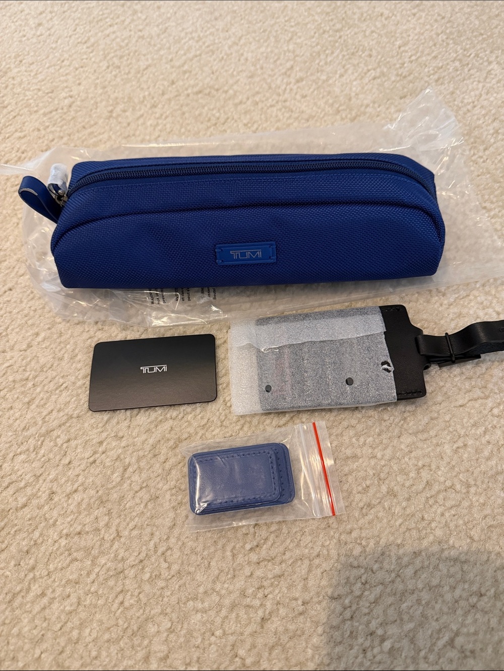 Tumi Royal Blue Zippered Accessory Pouch